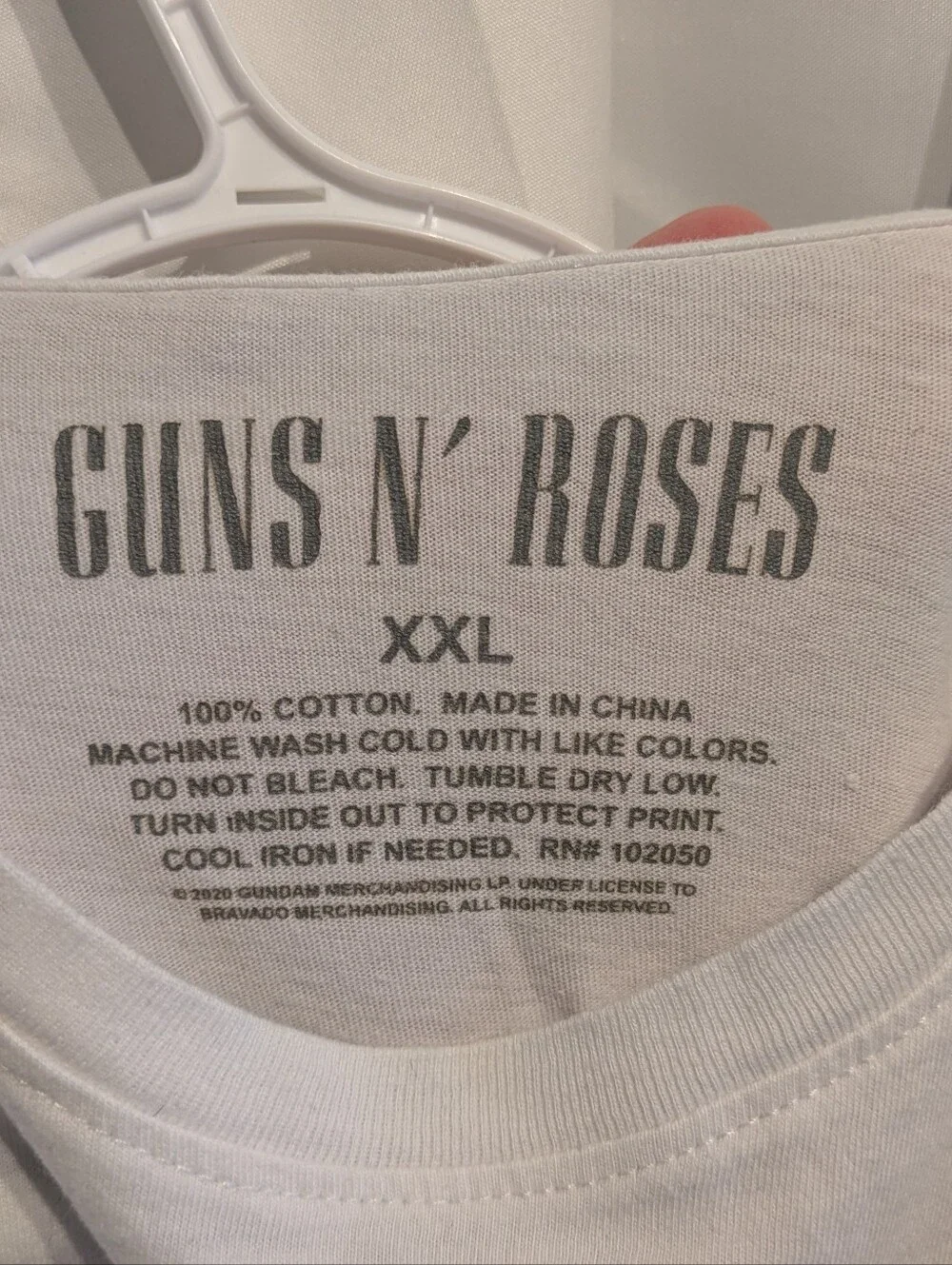 3 Guns N' Roses Los Angeles 1989 Graphic Band Tee White XXL